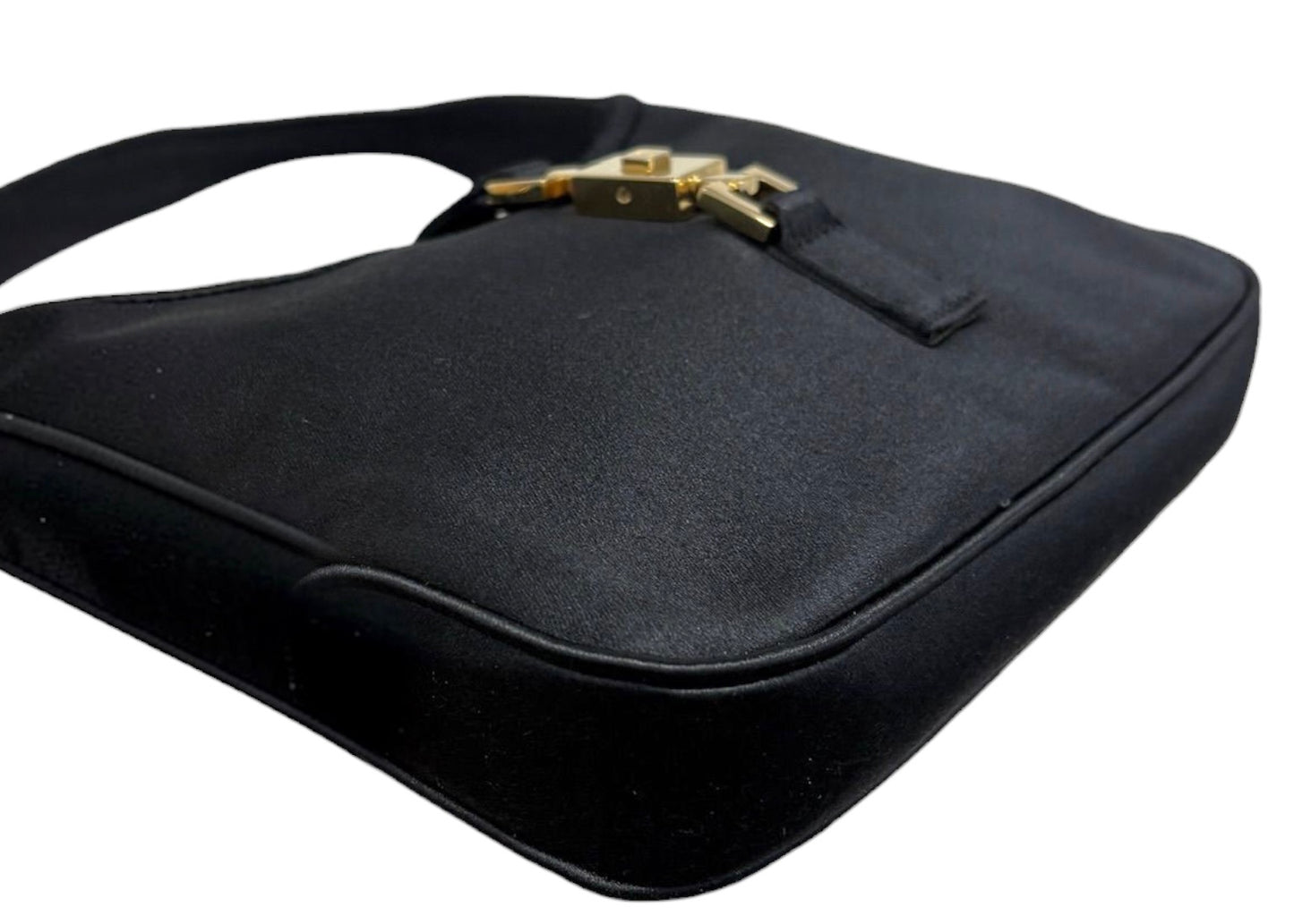 Gucci Vintage Black Satin Mini Jackie Evening Bag 