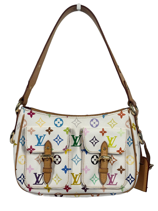 Louis Vuitton Vintage 2005 Takashi Murakami Blanc / White Multicolor Monogram Lodge