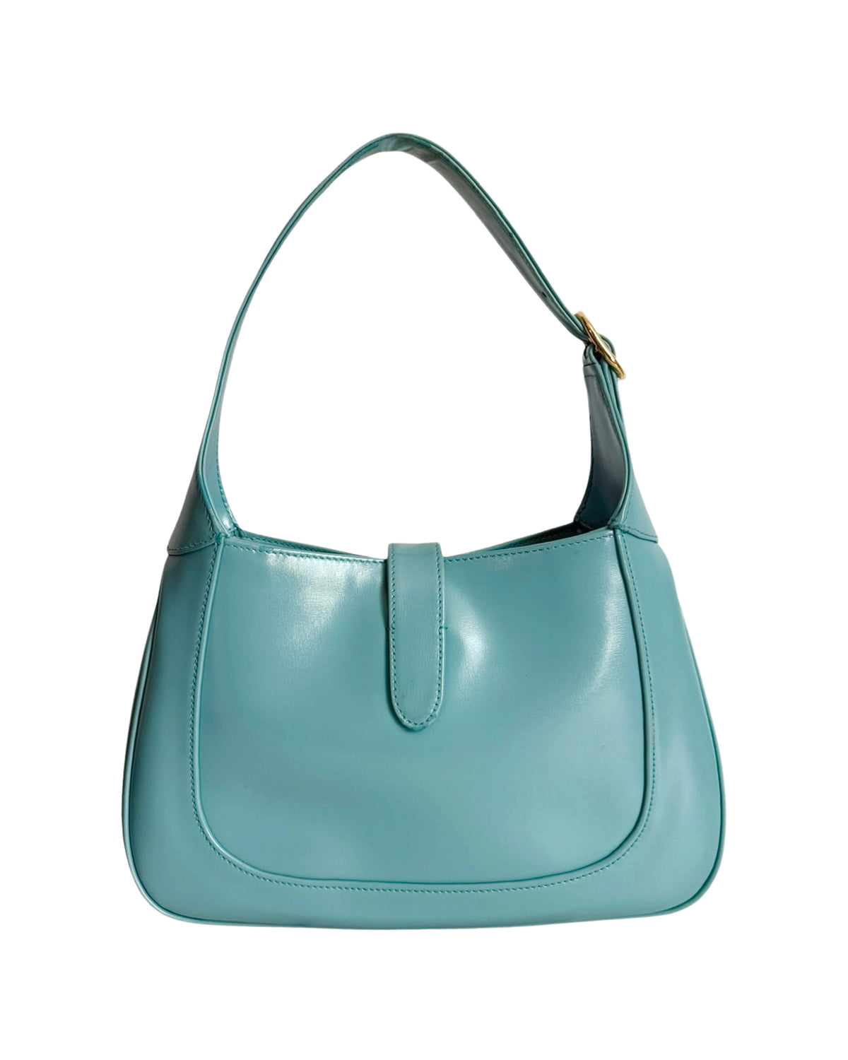 Gucci Teal Blue Leather 1961 Small 2-Way Jackie Shoulder Bag with Adjustable Long Strap