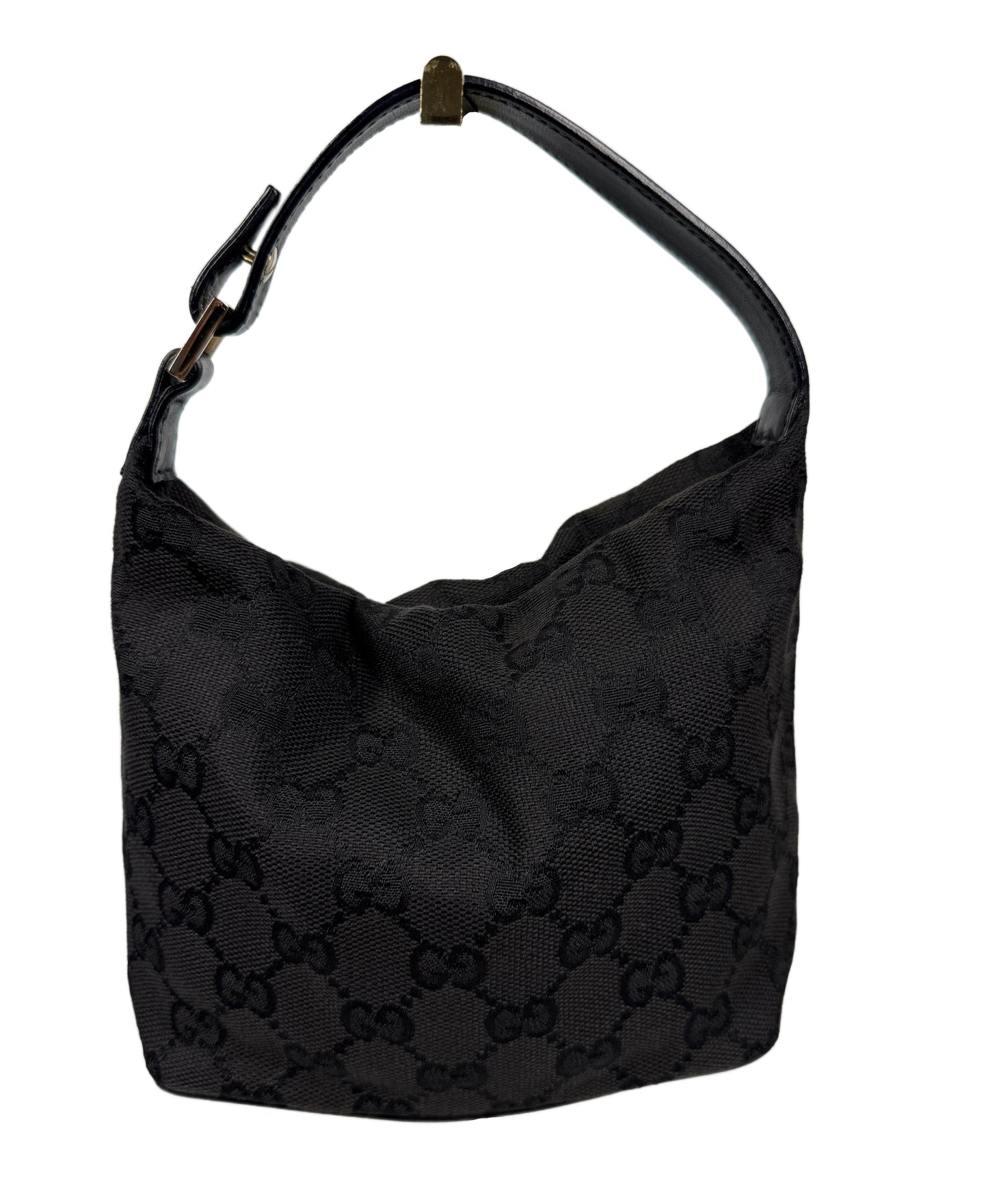 Gucci Vintage Black GG Monogram Mini Top Handle Bag