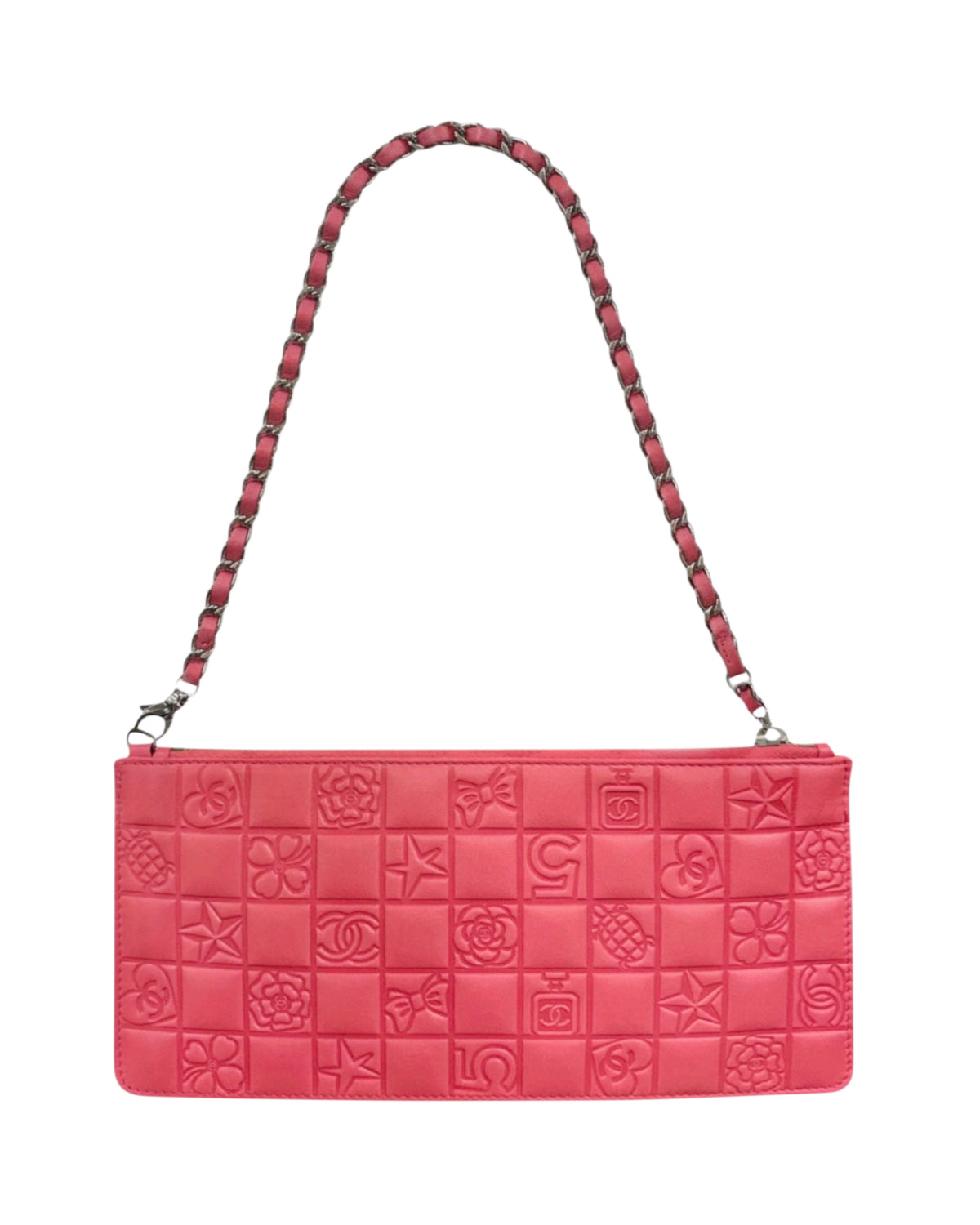 Chanel Vintage 2004-2005 Hot Pink Precious Symbols Shoulder Pochette Bag
