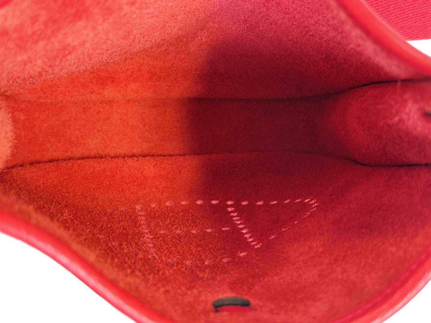 Hermes 2020 Rouge de Coeu Red Calfskin Mini Evelyn TPM