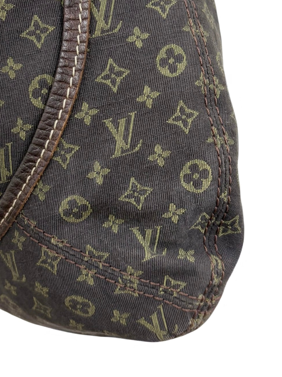 Louis Vuitton Vintage 2006 Brown Mini Lin Monogram Manon Hobo Shoulder Bag
