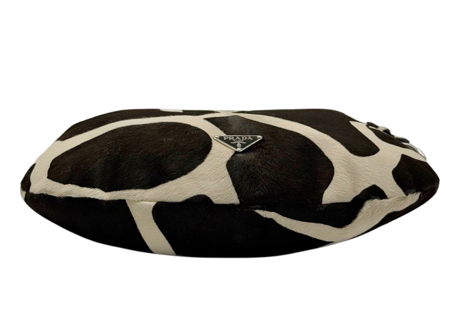 Prada Vintage Black & White Giraffe Print Pony Hair Hobo Shoulder Bag