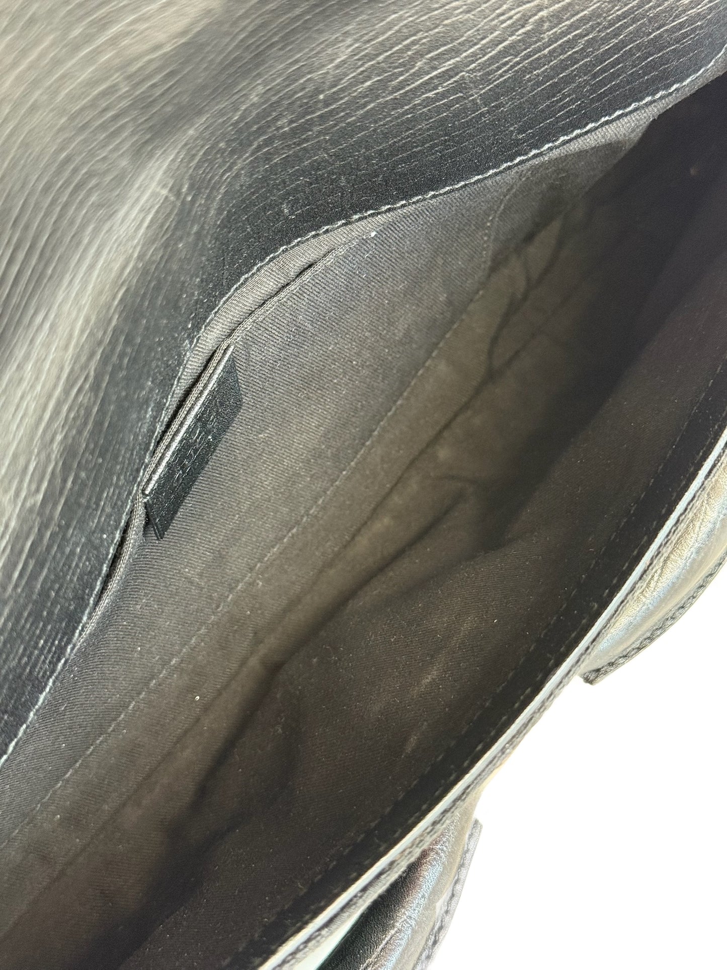 Gucci Vintage Black GG Monogram Webb Stripe Large Horsebit Chain Shoulder Clutch Bag