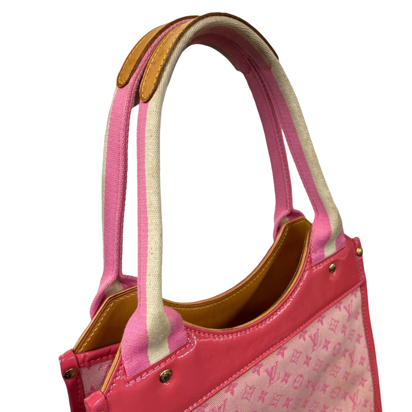 Louis Vuitton Vintage 2004 Pink Mini Lin Monogram Kathleen Shoulder Bag