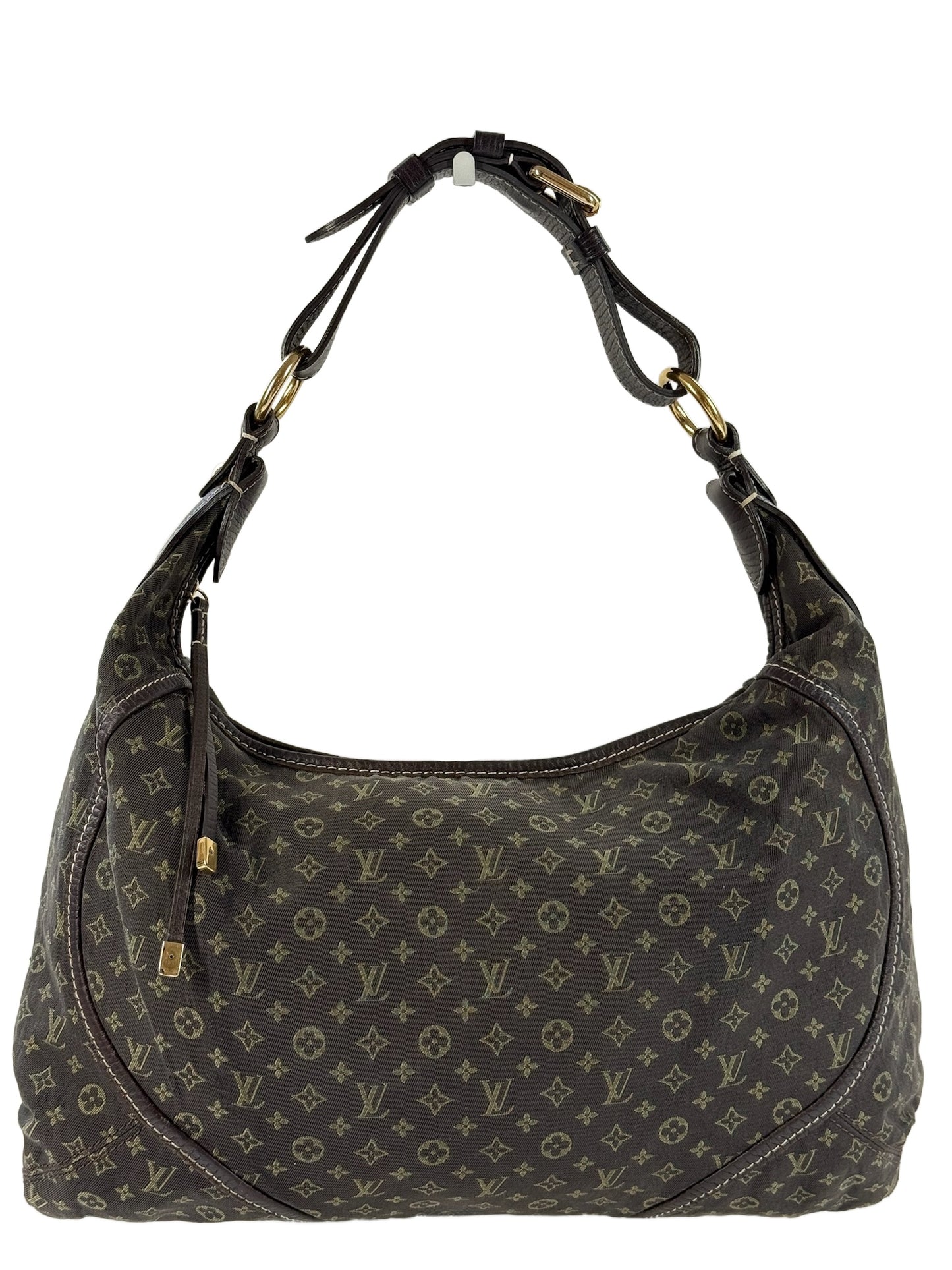 Louis Vuitton Vintage Brown Mini Lin Monogram Manon Hobo Shoulder Bag