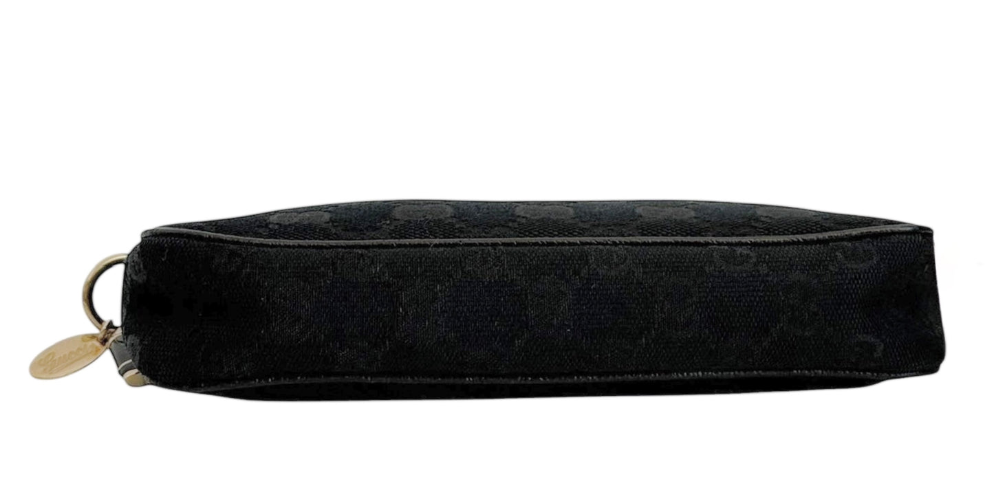 Gucci Vintage Black GG Monogram Mini Charmy Shoulder Pochette Bag 