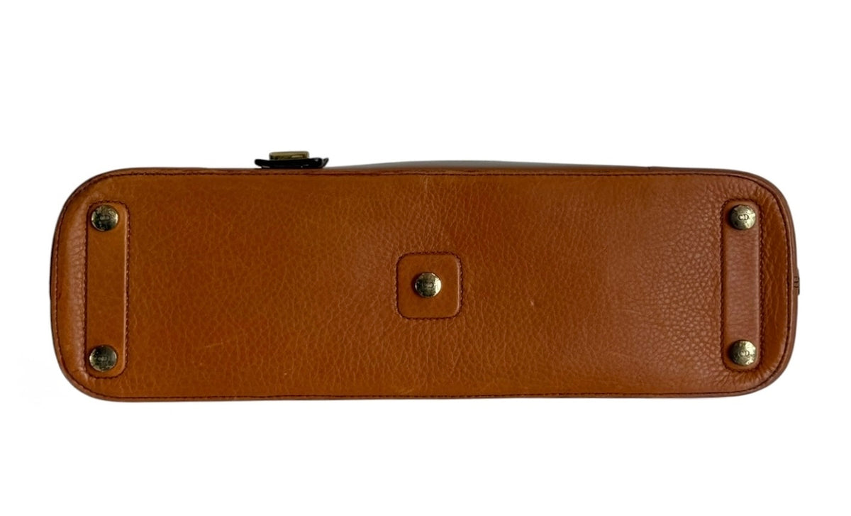 Dior Vintage 2002 Light Brown Grained Calfskin Street Chic Top Handle Bag
