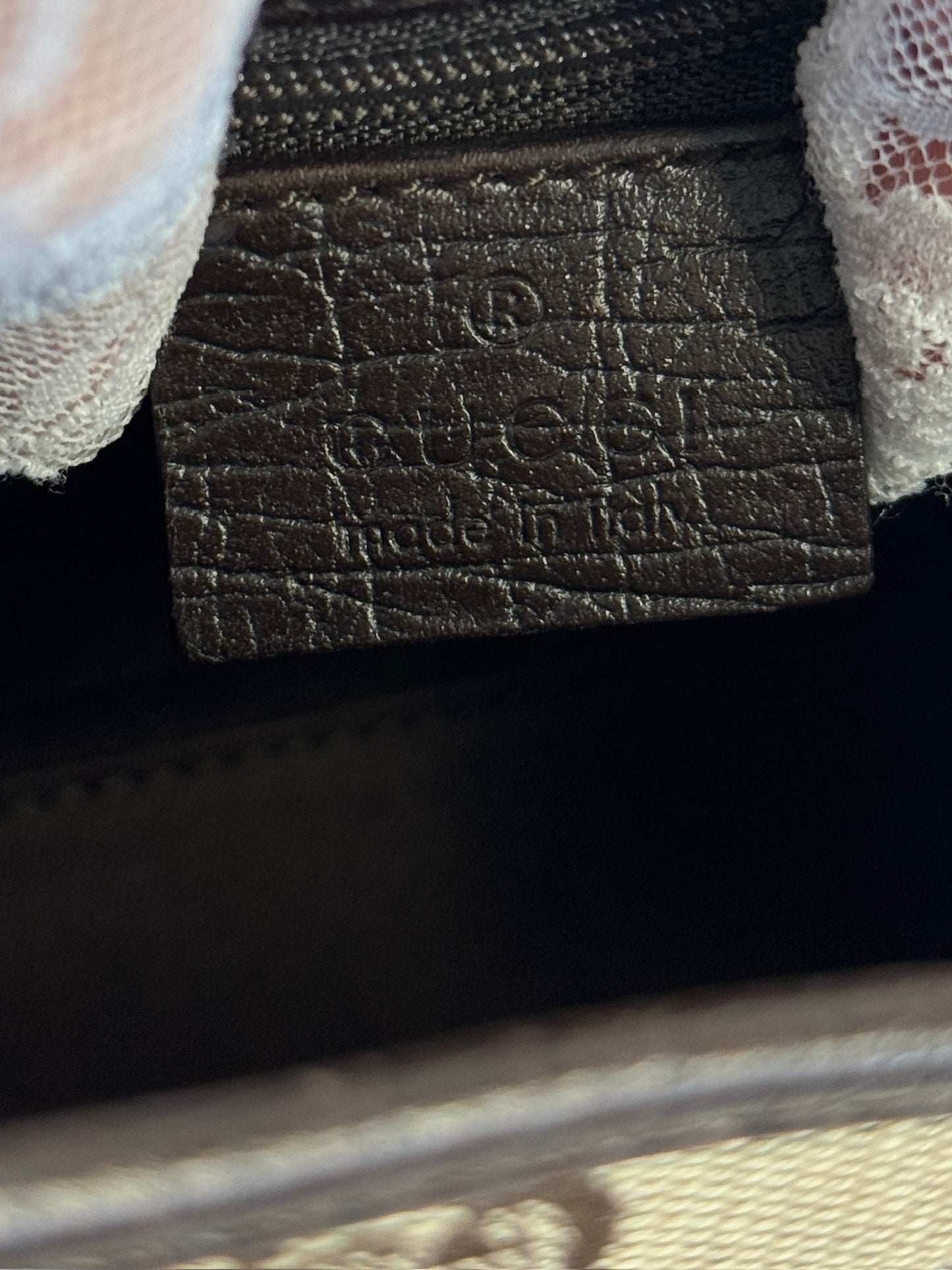 Gucci Vintage Brown GG Monogram Jackie Shoulder Bag