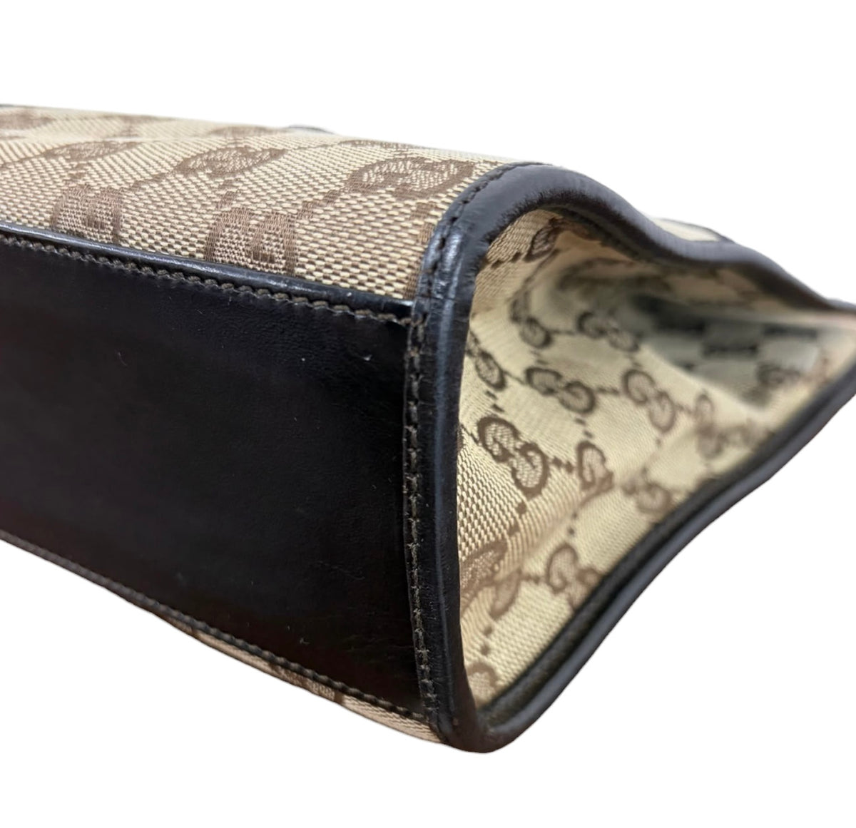 Gucci Vintage Brown GG Monogram Square Style Jackie Shoulder Bag