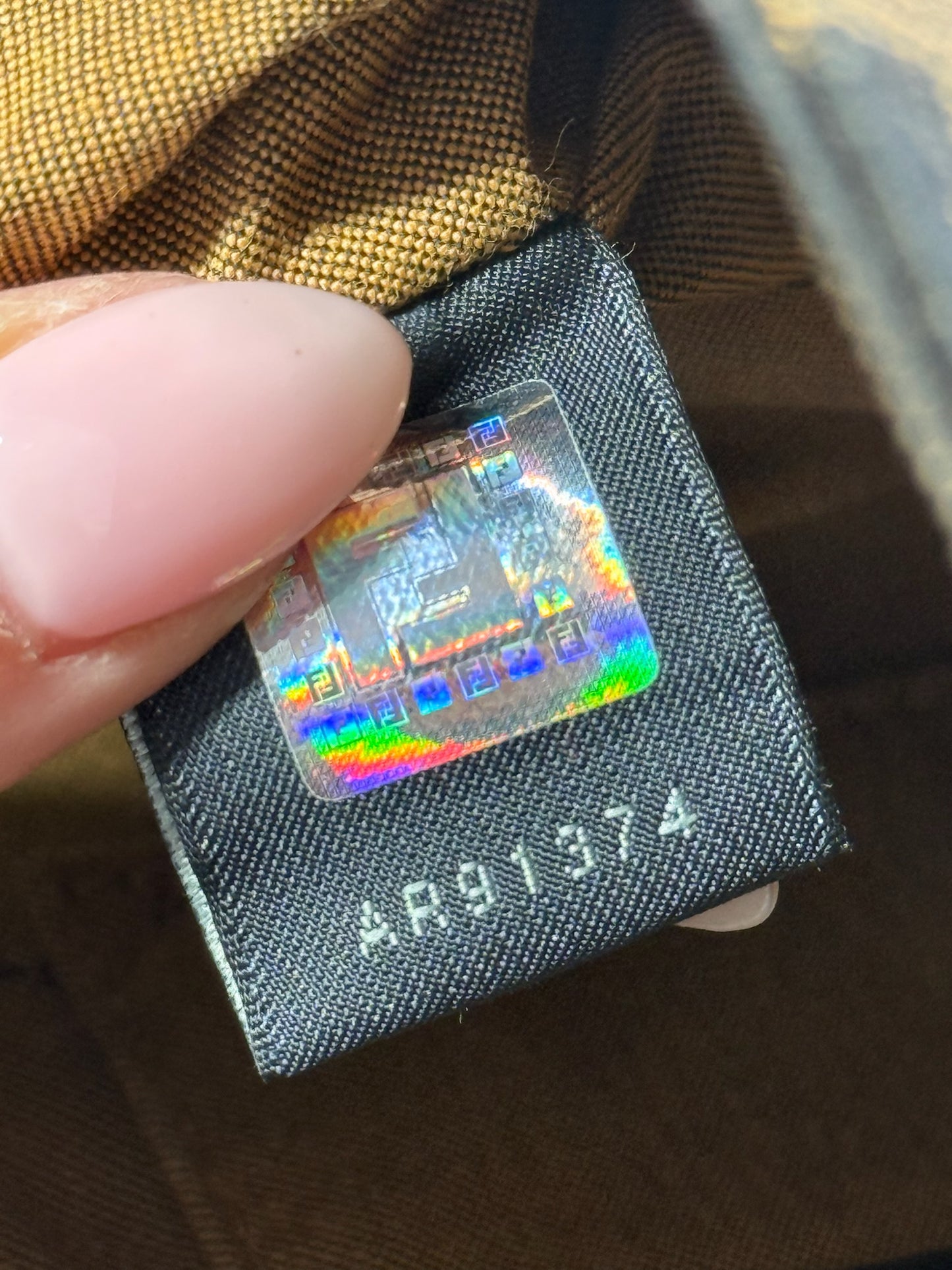 Fendi Vintage Brown Zucca Monogram Canvas Medium Chef Shoulder Bag