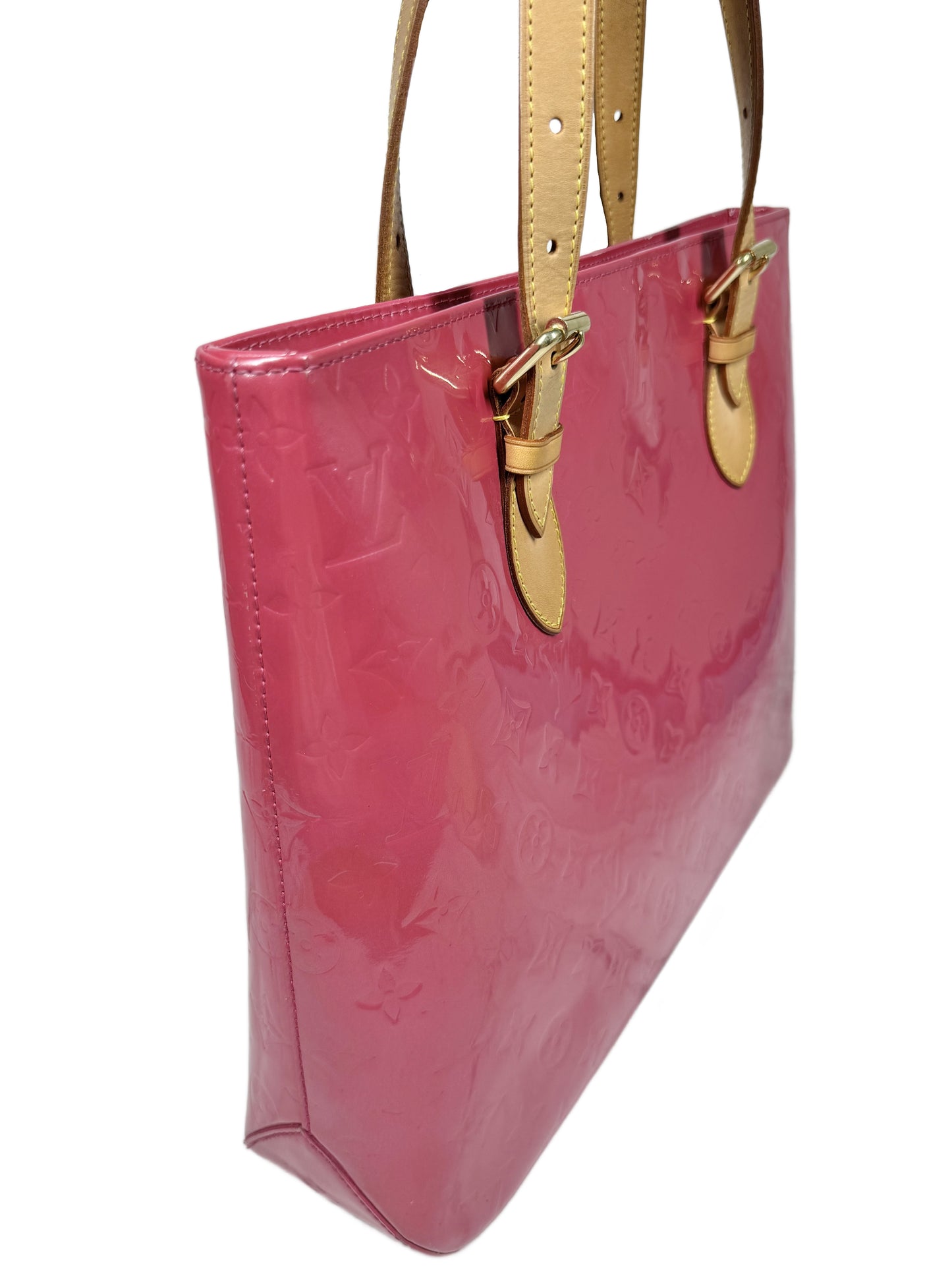 Louis Vuitton Vintage 2006 Framboise Pink Monogram Vernis Brentwood Shoulder Tote Bag