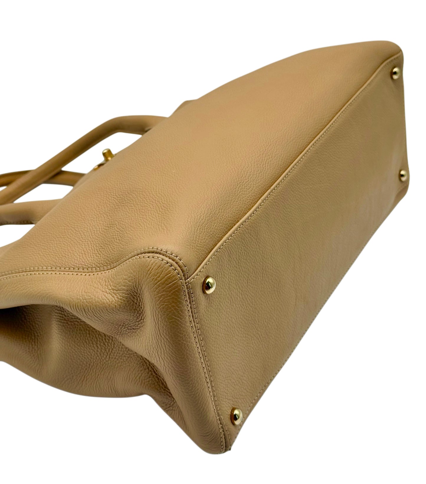 Chanel Vintage 00s Beige Deerskin Medium Cerf Executive Tote with 24K GPHW