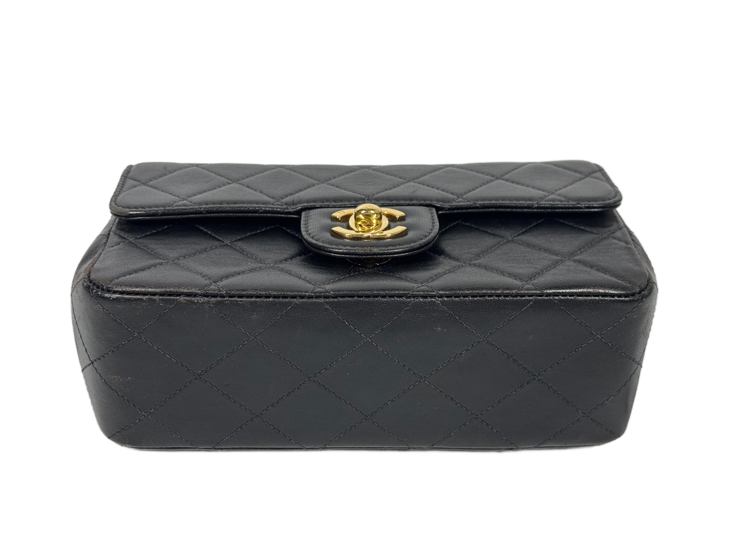 Chanel Vintage 00s Black Quilted Lambskin Classic Mini Rectangular Flap Bag