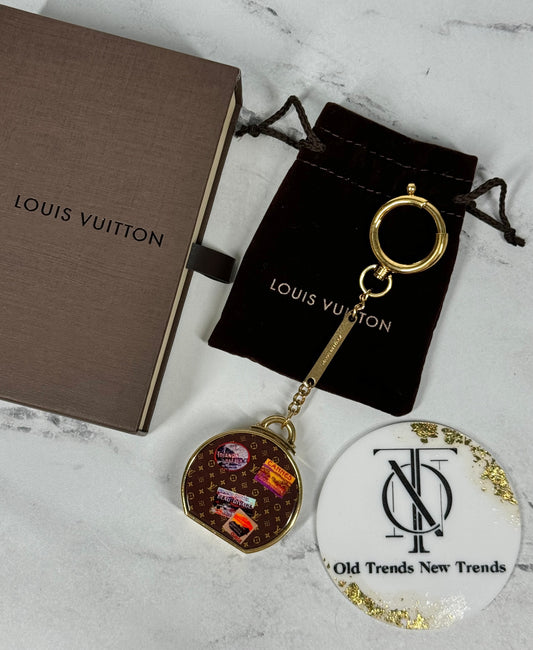 Louis Vuitton Monogram Micro Boite Chapeau Hat Box Mirror Bag Charm & Key Holder