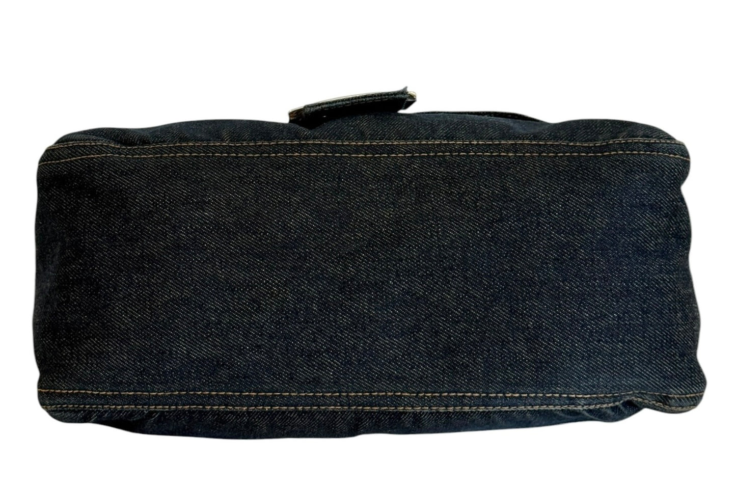 Fendi Vintage Classic Blue Denim Mamma Baguette Shoulder Bag