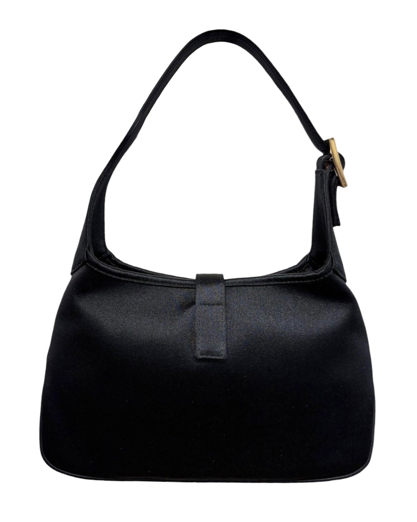 Gucci Vintage Black Satin Mini Jackie Evening Bag 