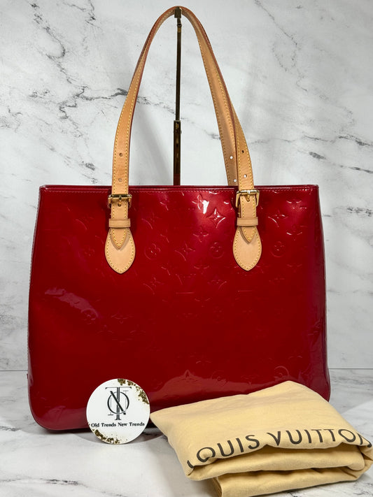 Louis Vuitton Vintage 2006 Cherry Monogram Vernis Brentwood Shoulder Tote Bag