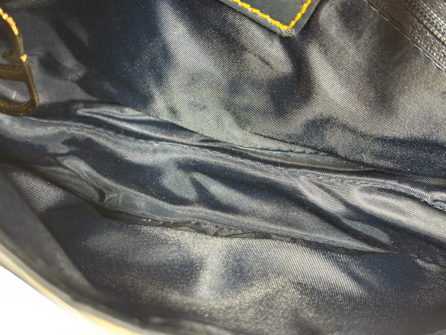 Dior Vintage 2002 Navy Blue Trotter Monogram Medium Saddle Bag