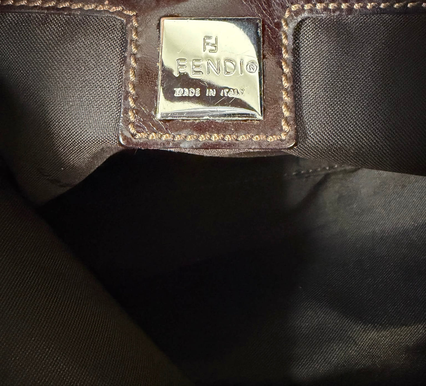 Fendi Vintage Classic Blue Denim Mamma Baguette Shoulder Bag