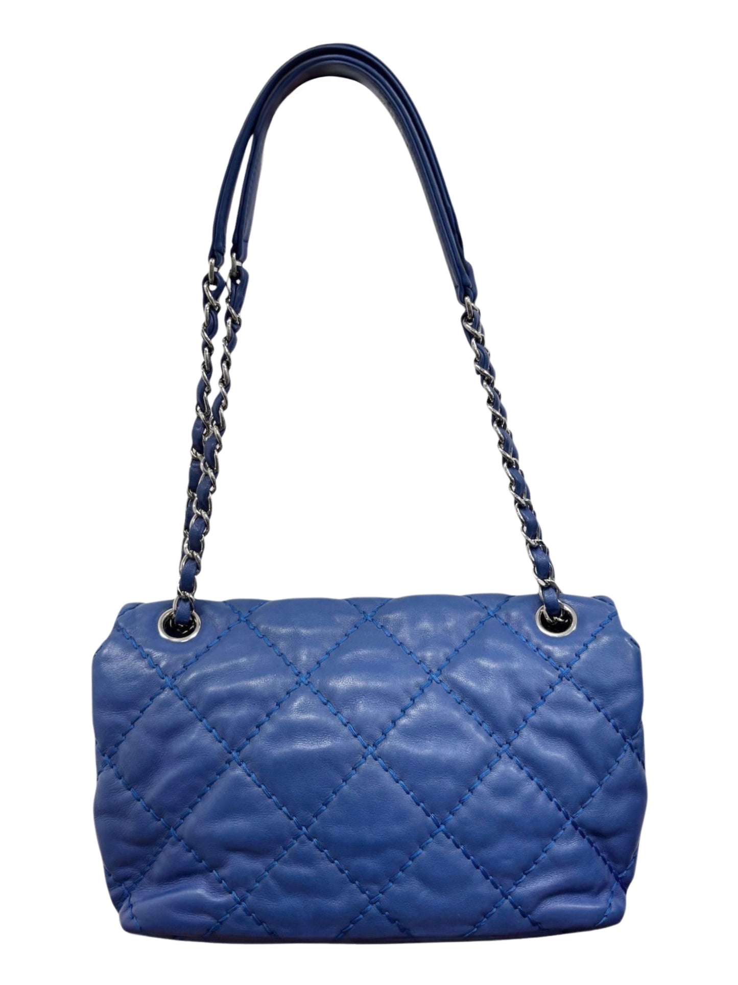 Chanel Royal Blue Quilted Calfskin Love Me Tender Medium Shoulder Flap Bag