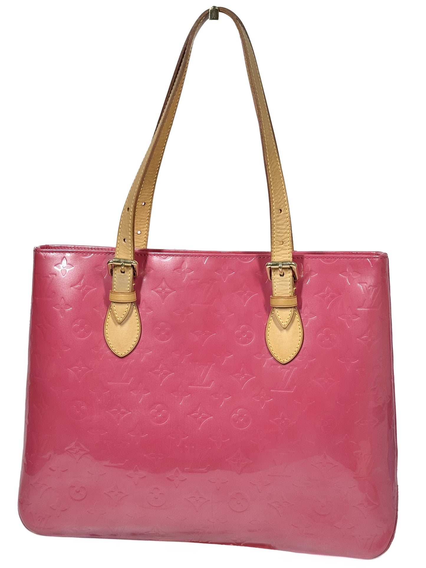 Louis Vuitton Vintage 2006 Framboise Pink Monogram Vernis Brentwood Shoulder Tote Bag