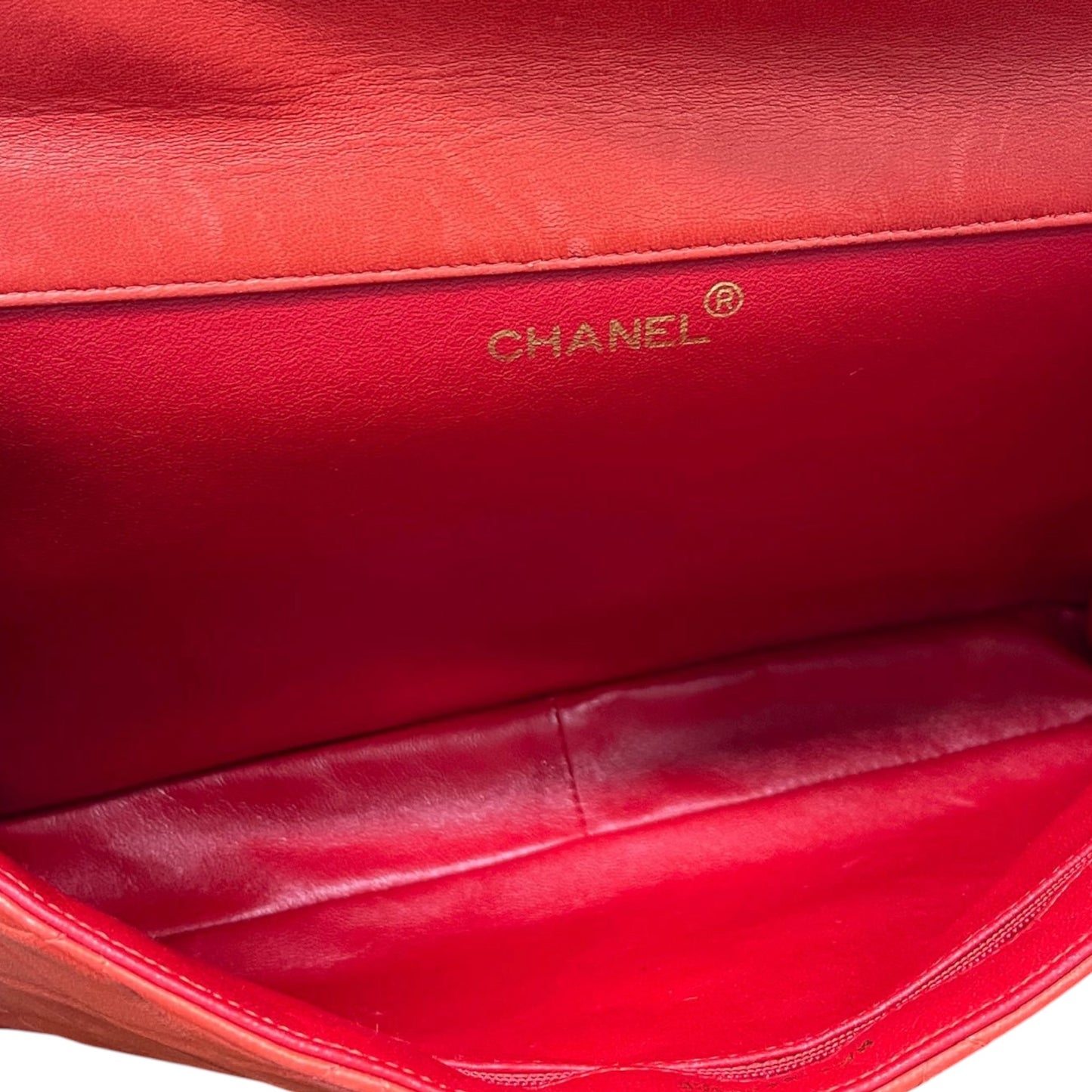 Chanel Vintage 90s Red Quilted Lambskin Maxi Two-Faced Double Sided Classic Flap Bag with 24K GPHW 