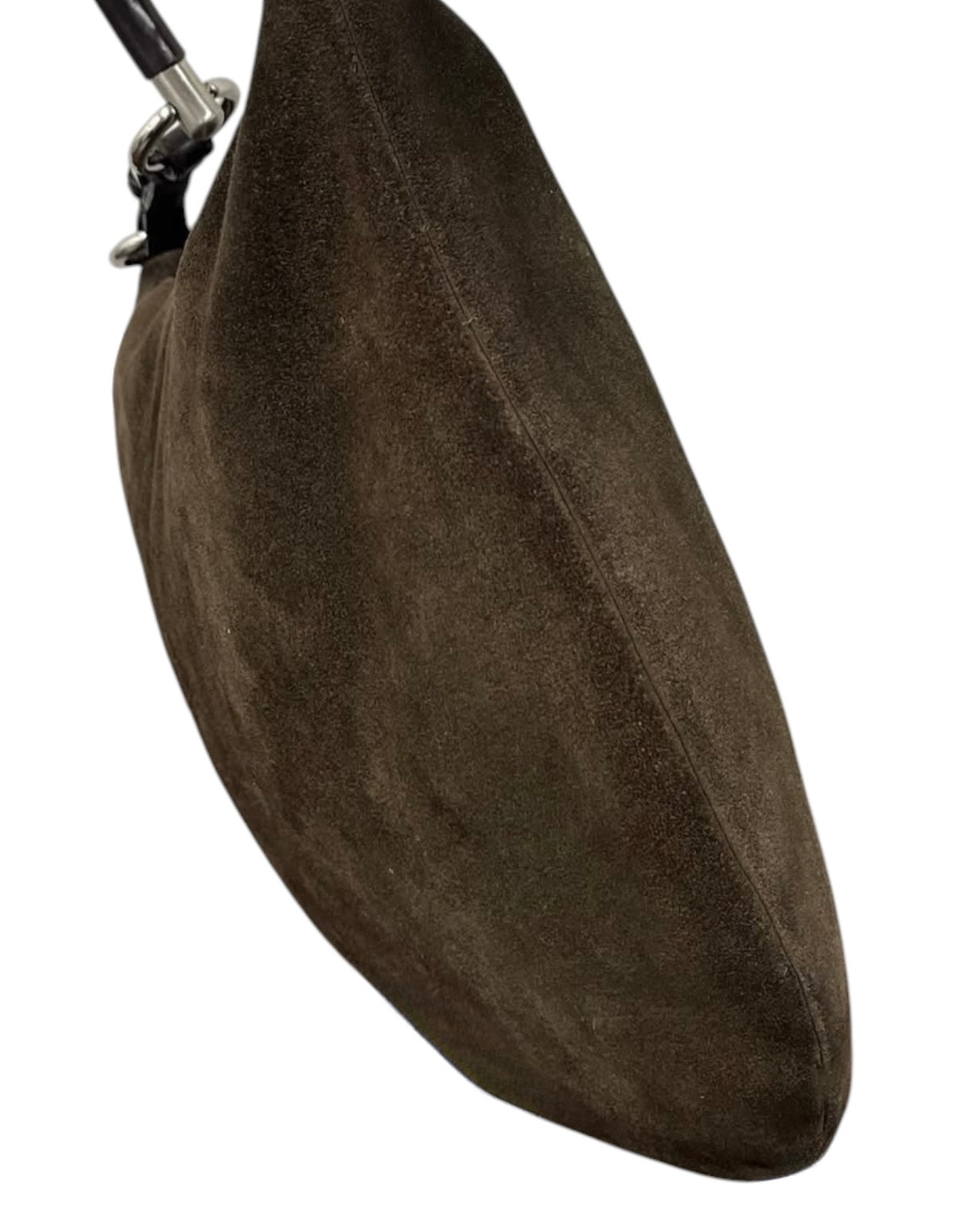 Prada Vintage Khaki Green Suede Scamosciato Medium Hobo Shoulder Bag