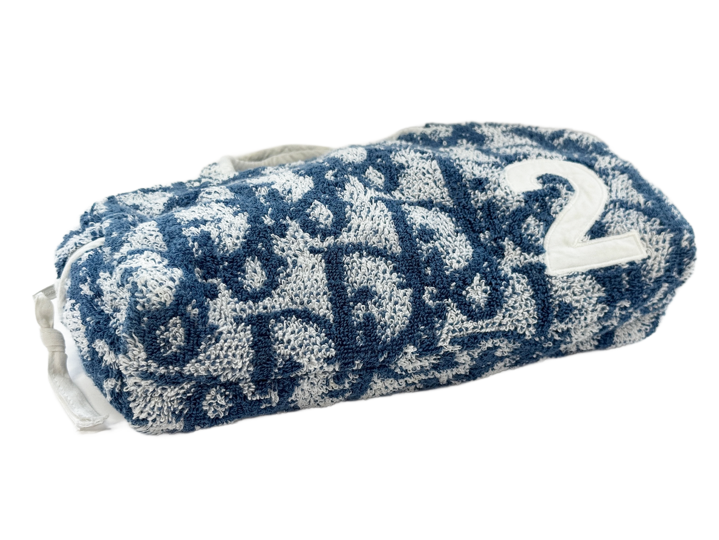 Dior Vintage Blue Monogram Diorissimo 2 Terrycloth Cosmetic Mini Top Handle Bag