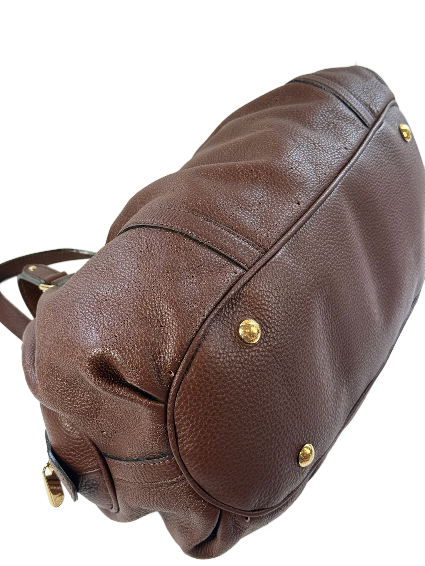 Louis Vuitton 2009 Chocolate Brown Mahina Monogram Leather Lunar GM Large Shoulder Bag