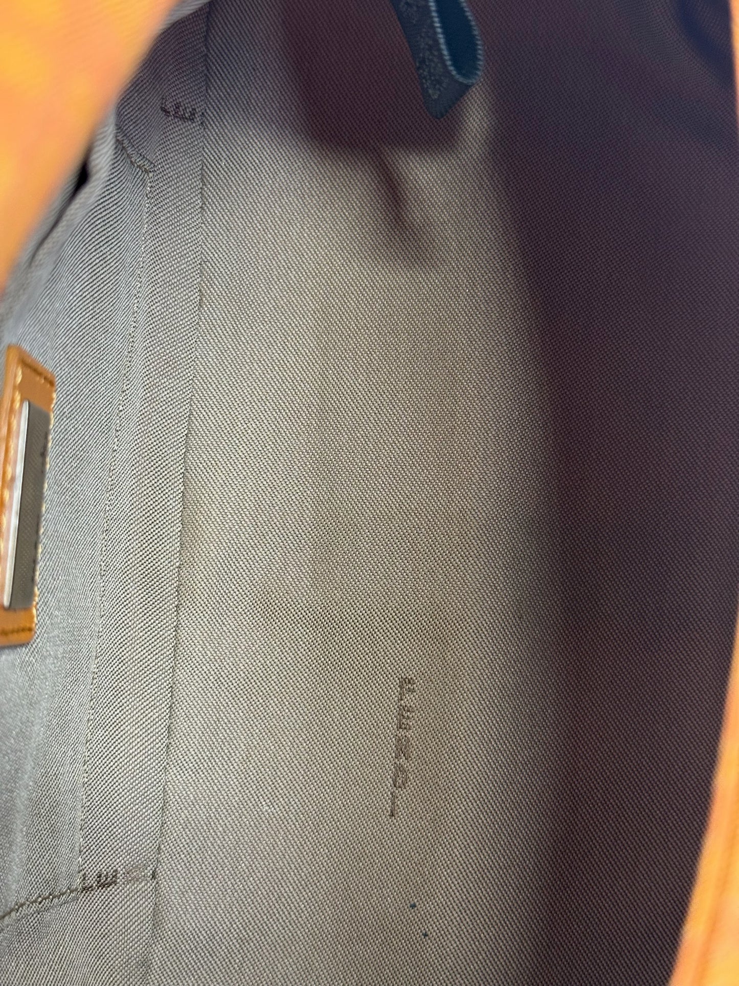 Fendi Vintage Orange Zucchino Zucca Monogram Mini Mamma Shoulder Baguette Bag