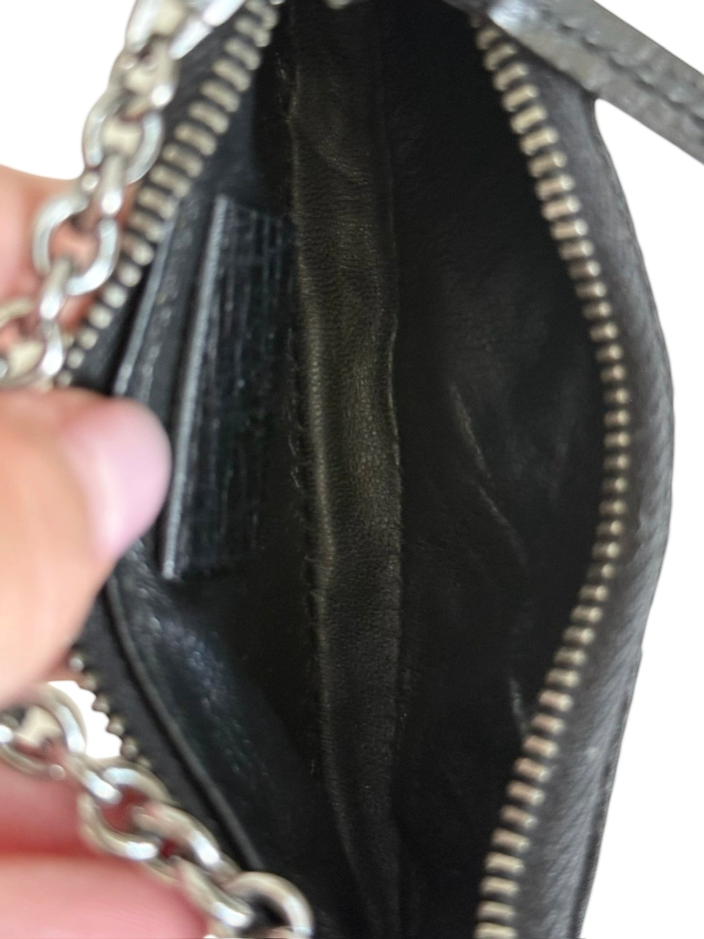 Gucci by Tom Ford Vintage Black GG Monogram Micro Mini Horsebit Coin Purse Bag Charm