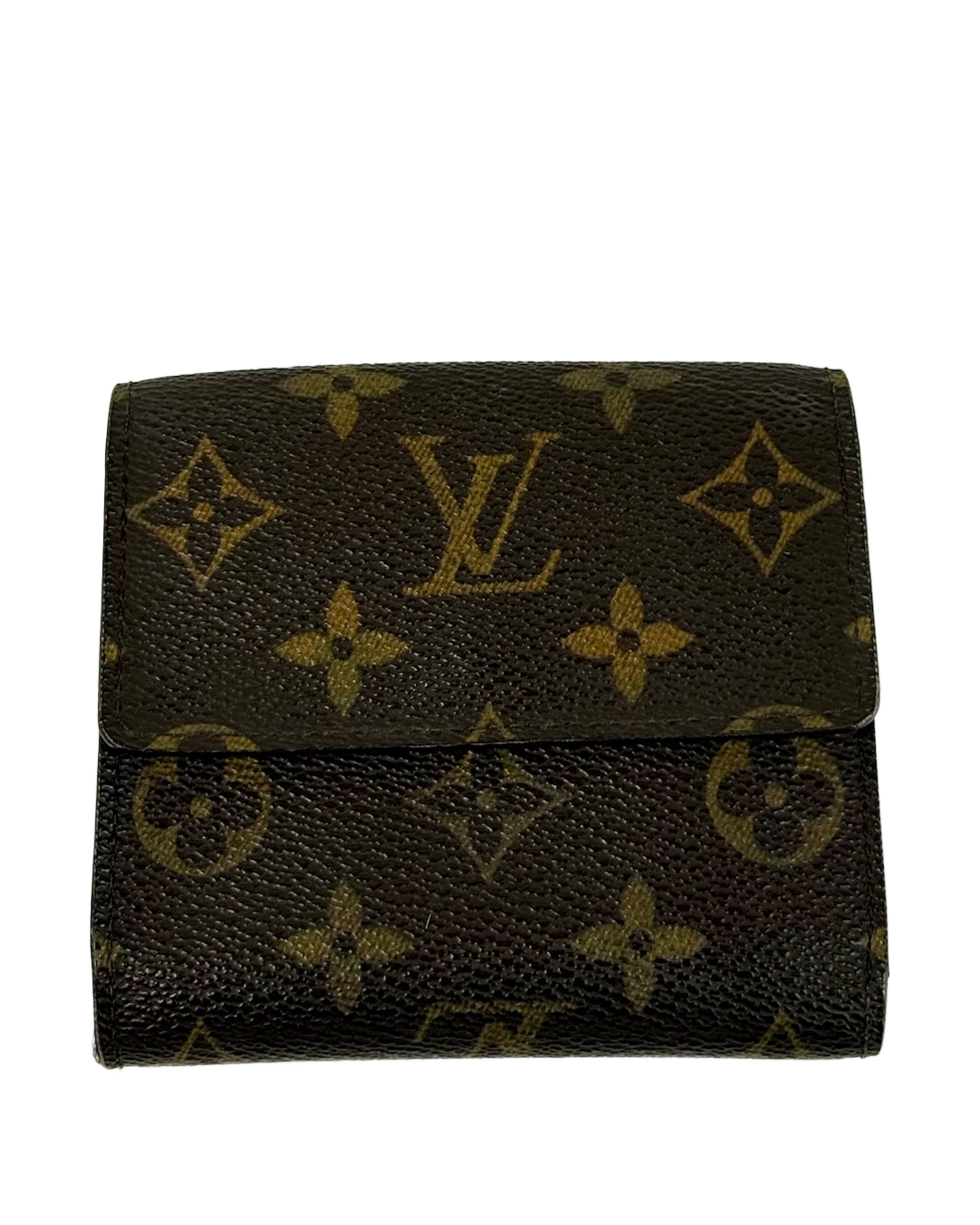 Louis Vuitton Vintage Brown Monogram Trifold Snap Wallet