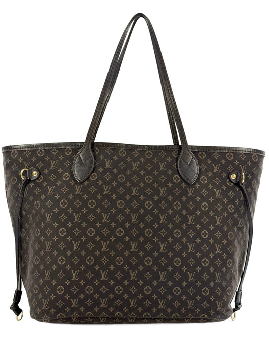 Louis Vuitton 2012 Brown Mini Lin Monogram Canvas Neverfull MM
