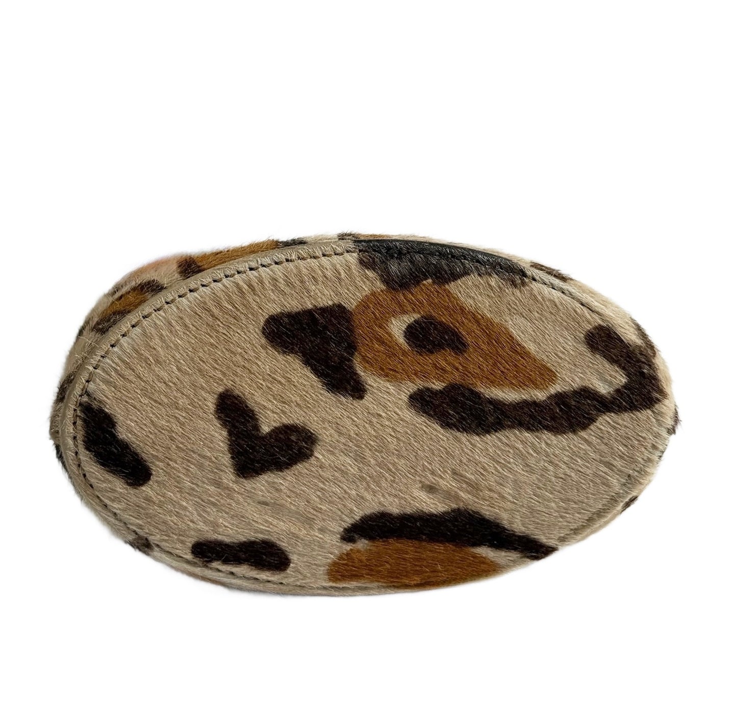 Fendi Vintage Leopard Print Pony Hair Mini Bucket Bag