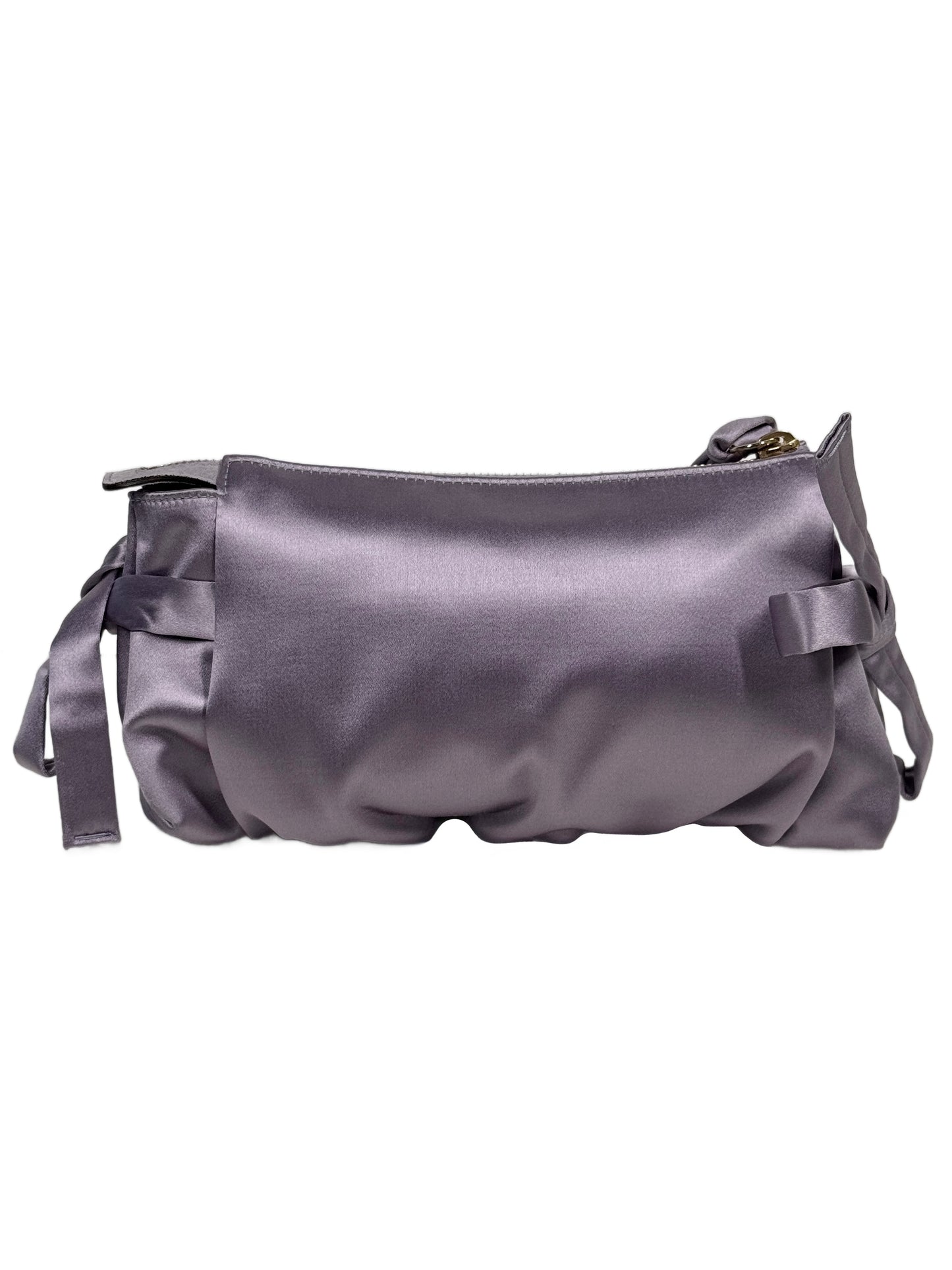 Gucci Vintage Lilac Purple Satin Hysteria Wristlet Clutch Bag