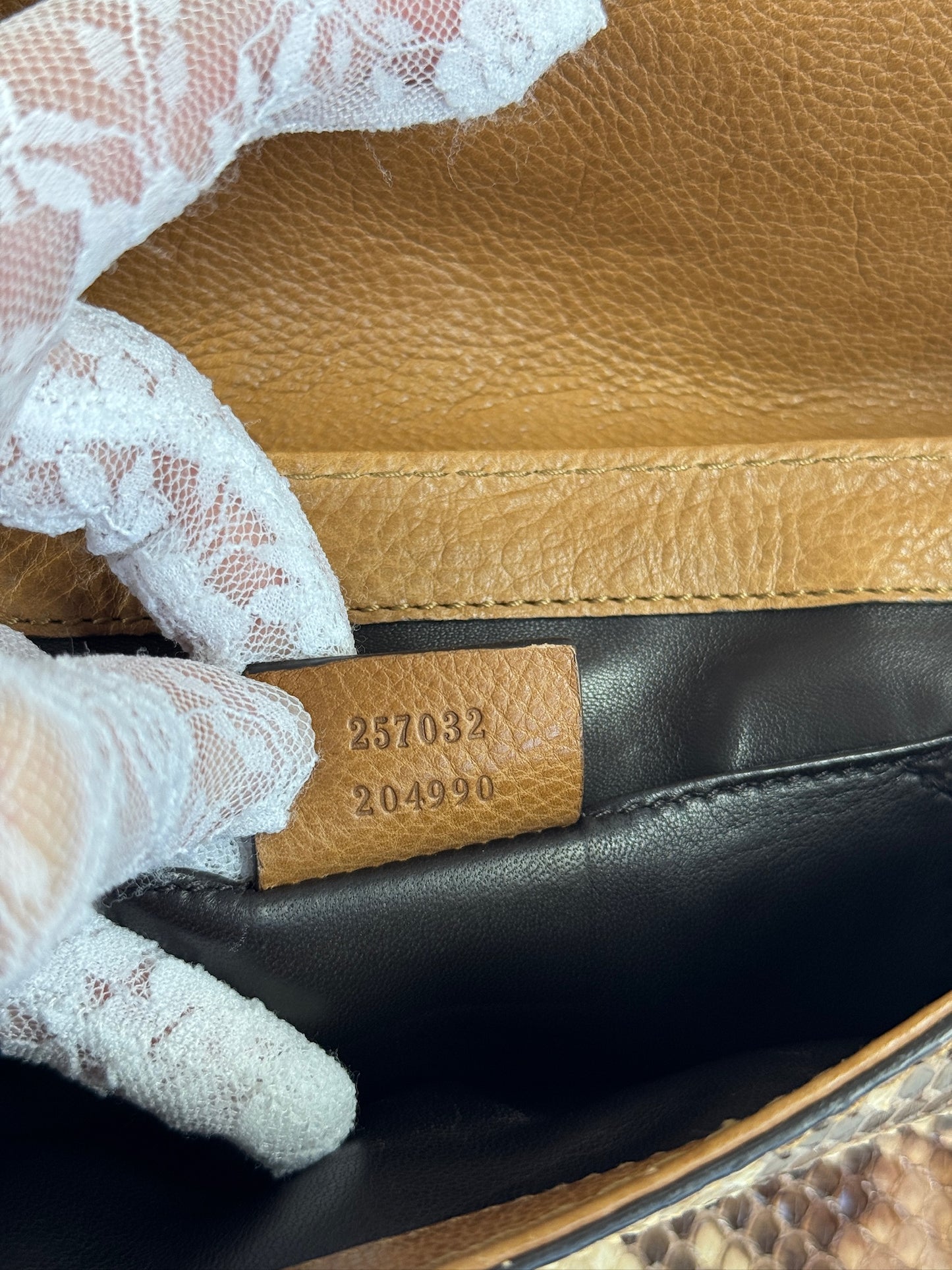 Gucci Vintage Honey Brown Leather Python Snakeskin Marrakech Chain Tassel Shoulder Clutch Pochette Bag