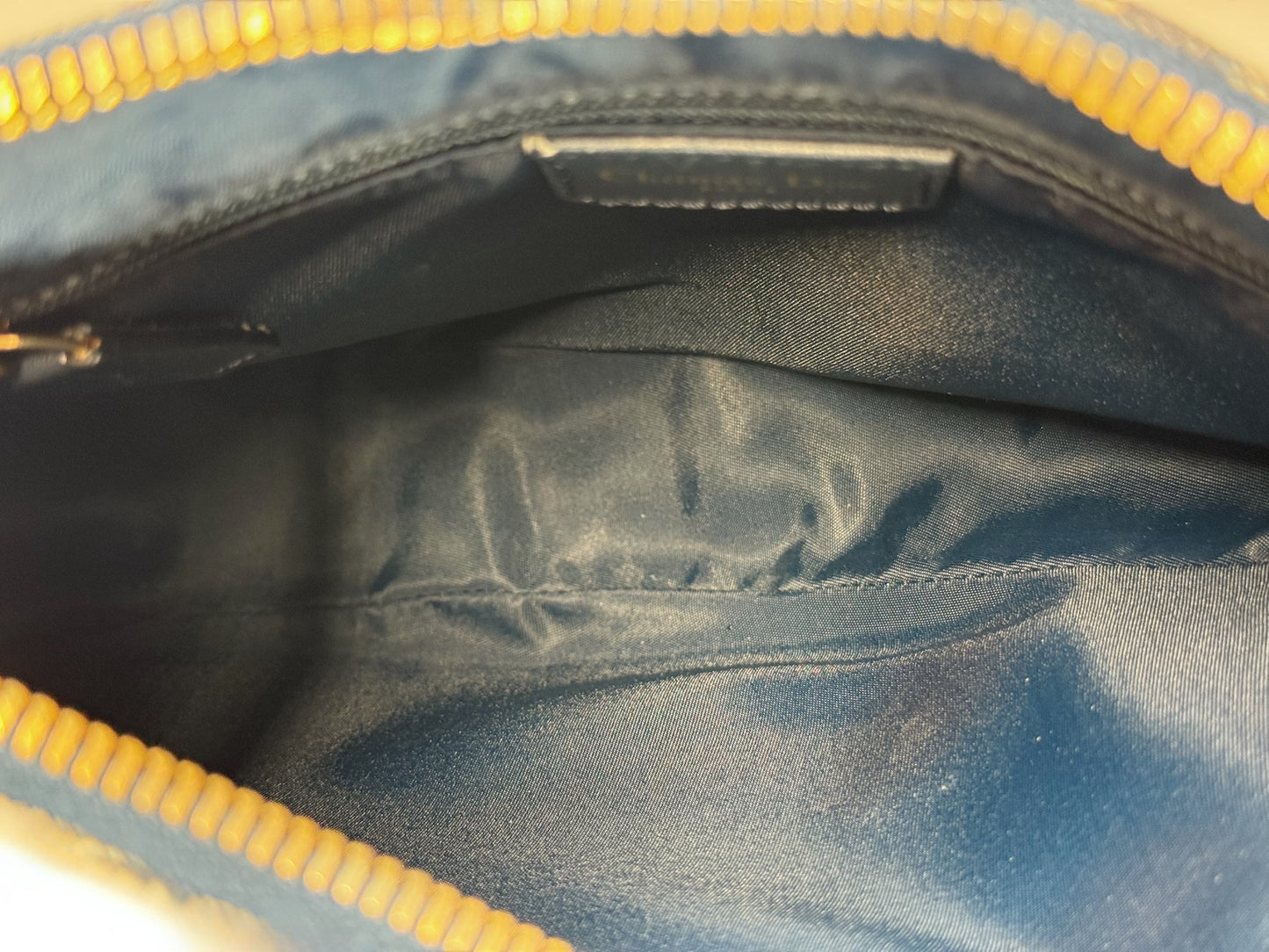 Dior Vintage 2004 Navy Blue Trotter Monogram D Charm Logo Shoulder Crossbody Saddle Bag