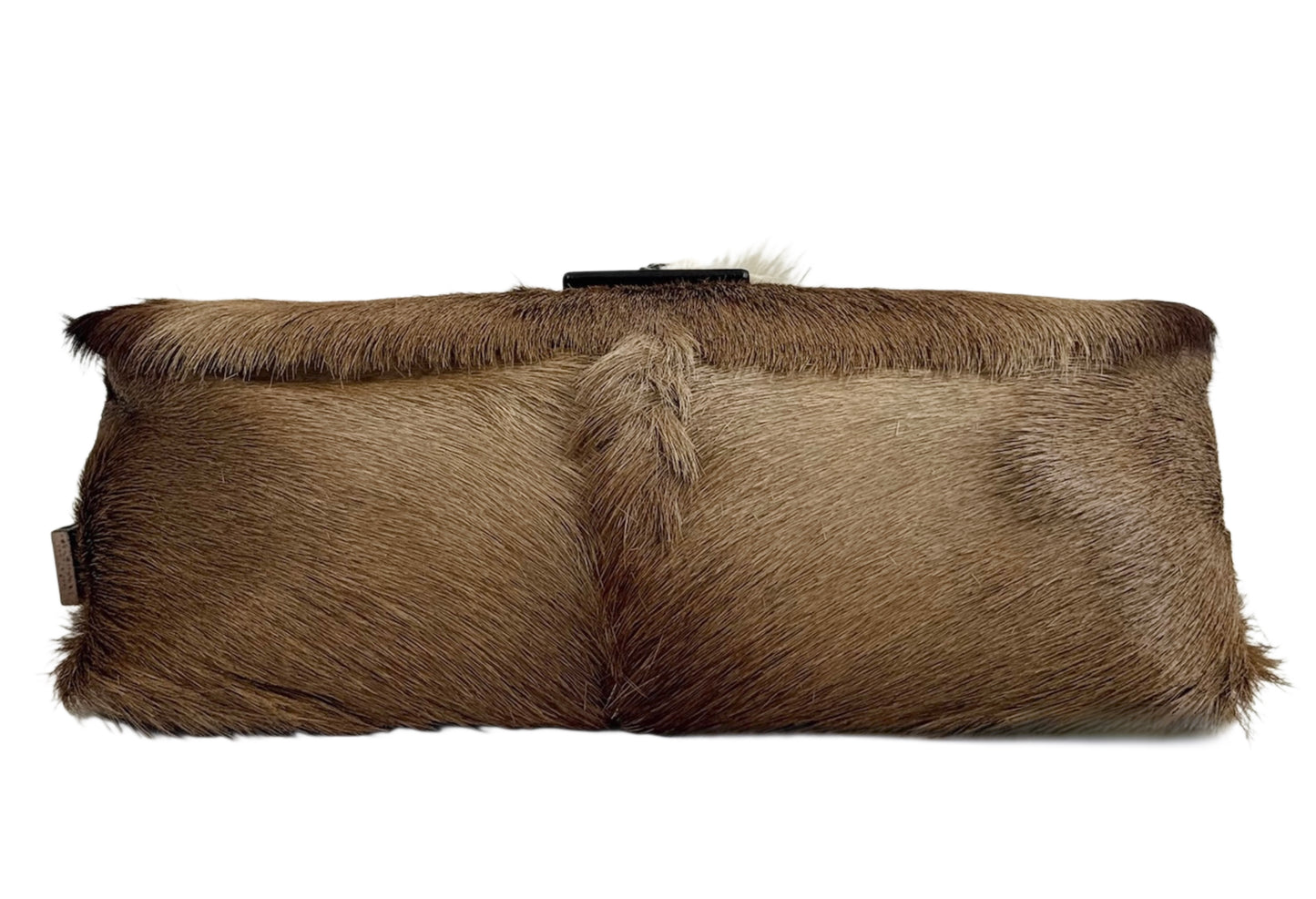 Fendi Vintage Light Brown Pony Hair Antelope Mohawk Shoulder Baguette Bag