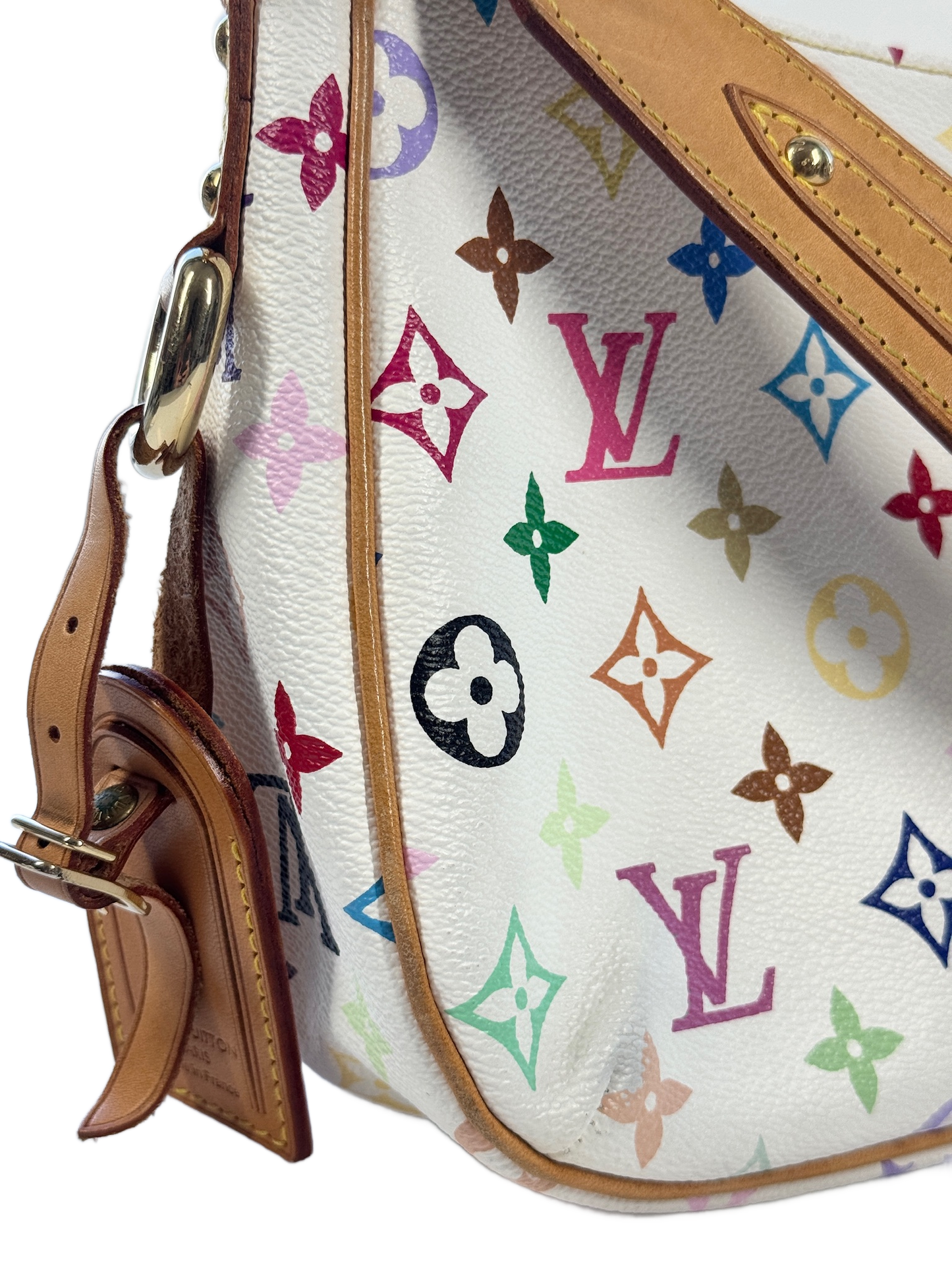 Louis Vuitton Vintage 2005 Takashi Murakami Blanc / White Multicolor Monogram Lodge