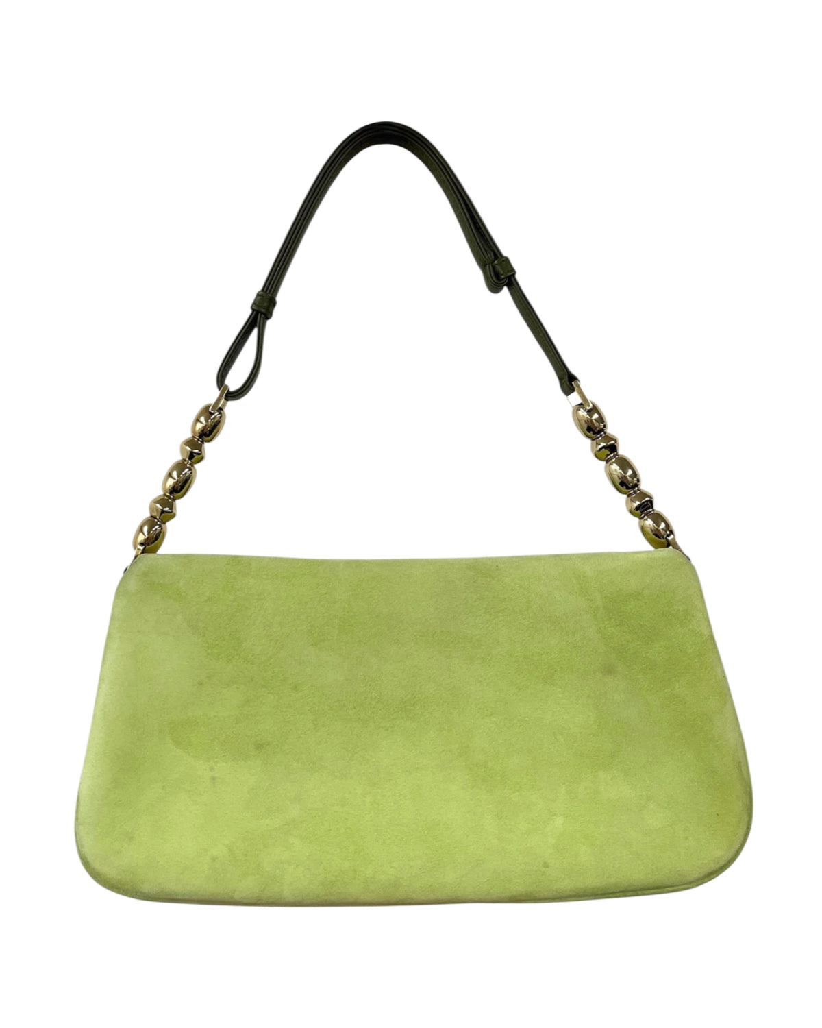Dior Vintage 2000 Lime Green Suede Mallice Shoulder Bag