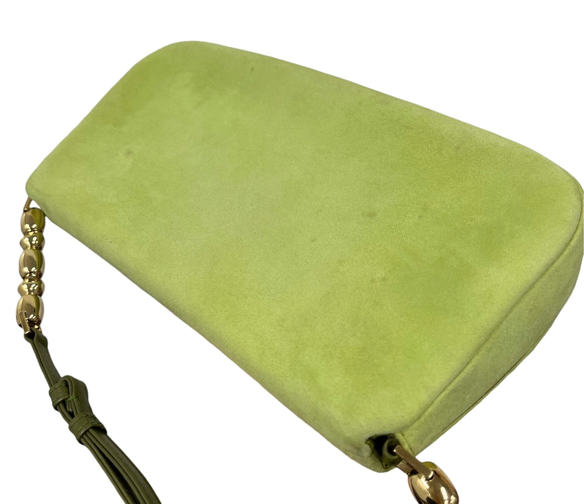 Dior Vintage 2000 Lime Green Suede Mallice Shoulder Bag