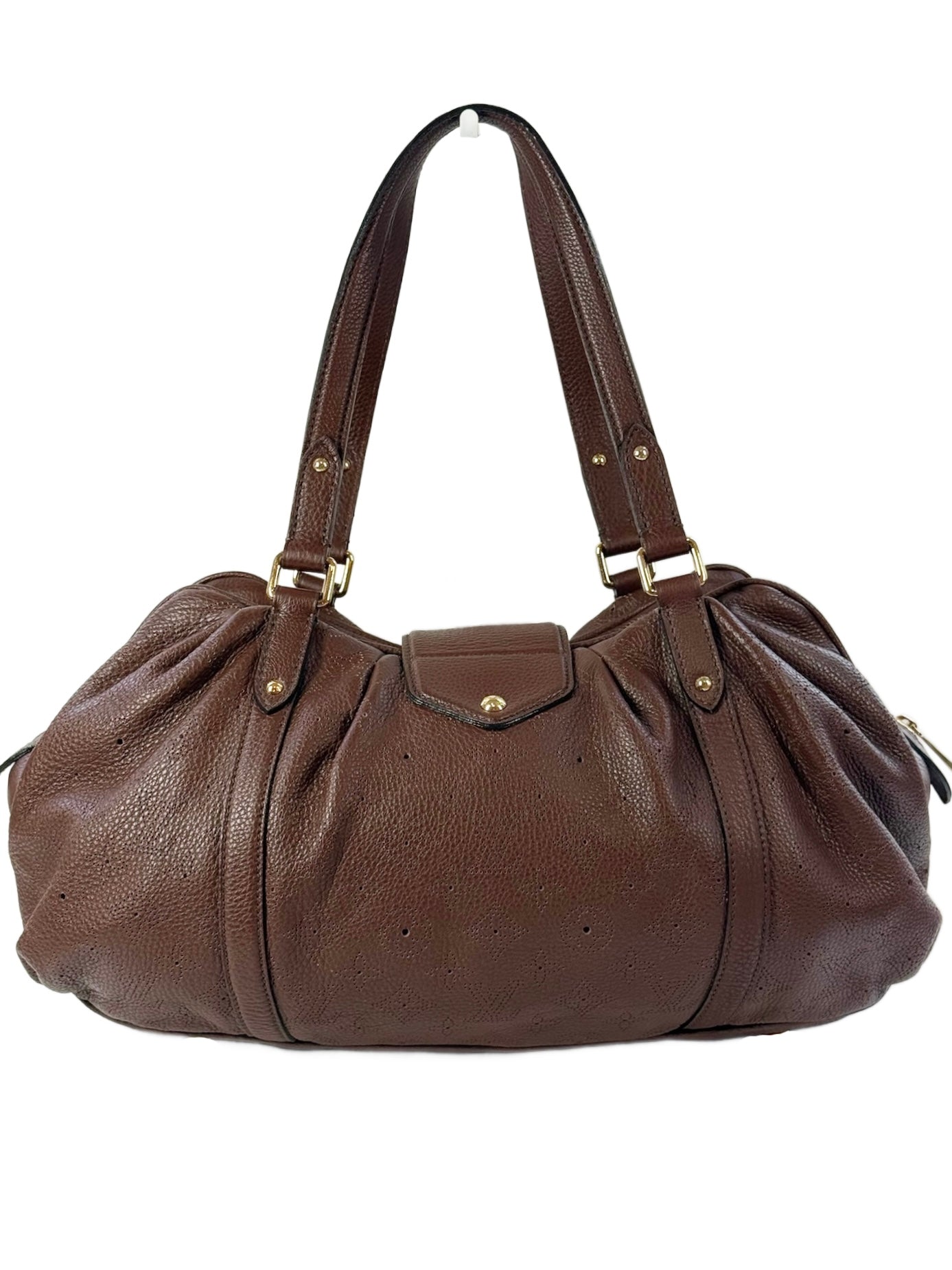 Louis Vuitton 2009 Chocolate Brown Mahina Monogram Leather Lunar GM Large Shoulder Bag