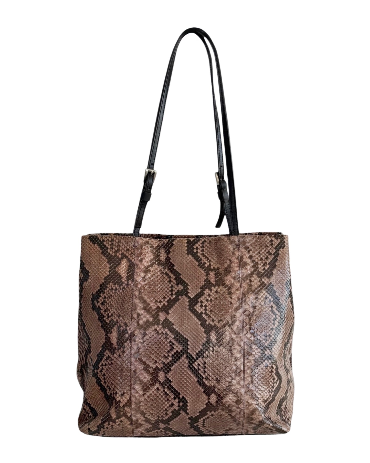 Prada Vintage Purple Python Leather Small Shopper Shoulder Bag