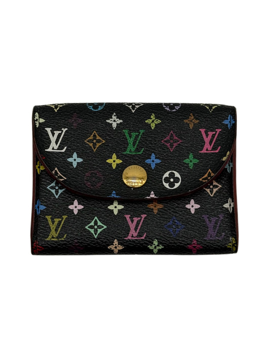 Louis Vuitton Vintage Monogram Multicolor Noir / Black Business Card Holder Wallet