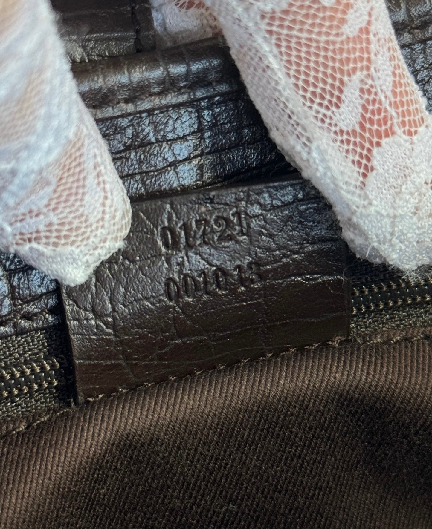 Gucci Vintage Brown GG Monogram Jackie Shoulder Bag