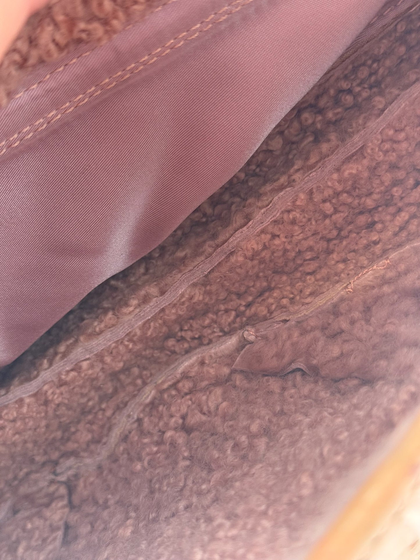 Dior Vintage 2000 Light Pink Micro Suede Shearling & Ostrich Trim Medium Saddle Shoulder Bag