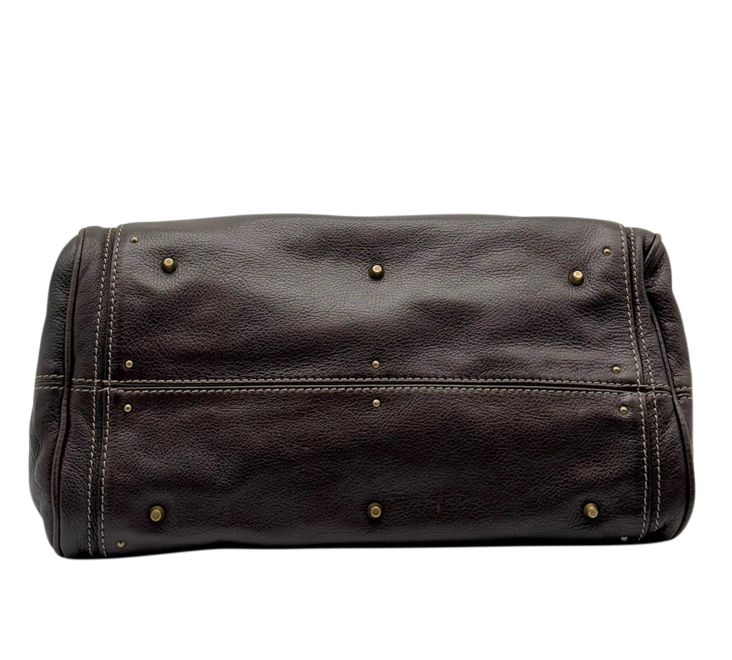 Chloe Vintage Chocolate Brown Calfskin Medium Paddington Shoulder Bag