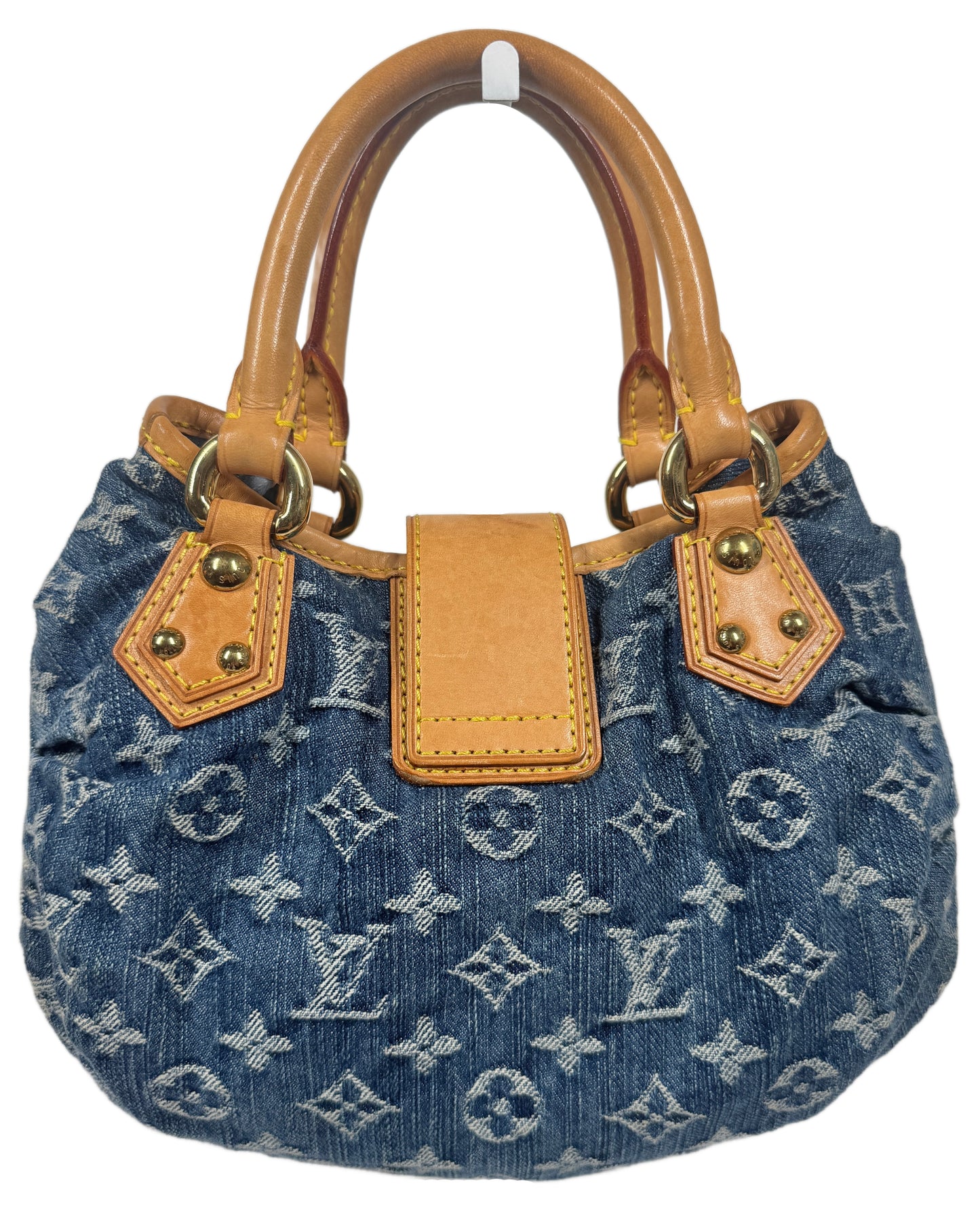 Louis Vuitton Vintage 2005 Blue Denim Monogram Mini Small Pleaty Bag